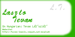 laszlo tevan business card